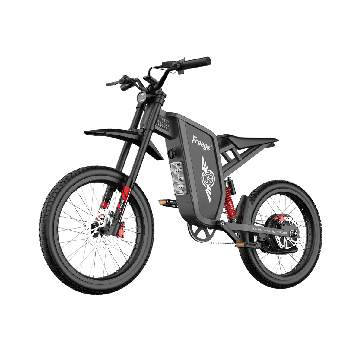 Электропитбайк Freego X1 Series Agile All-Terrain Electric Dirt Bikes with Pedals (Фриго К1 Сериес Аджиле Алл-Террэйн Электрик Дёрт Бикес Уиз Педалс), фото модели