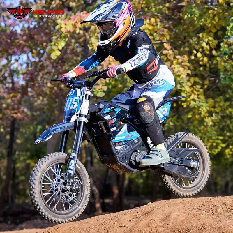 Электропитбайк Highper HP115E Off Road Electric Motorcycle, Electric Dirt Bike (Хайпер Эйч-Пи115Е Офф Роуд Электрик Моторсскле, Электрик Дёрт Байк), фото модели