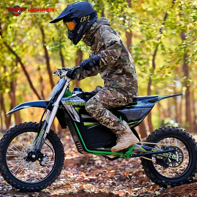 Электропитбайк Highper HP117E Electric Dirt Bike 5KW 72V with wheels 17"/14" or 19"/16" (Хайпер Эйч-Пи117Е Электрик Дёрт Байк 5Кей-Дабл-ю 72В Уиз Уилс 17"/14" ор 19"/16"), фото модели