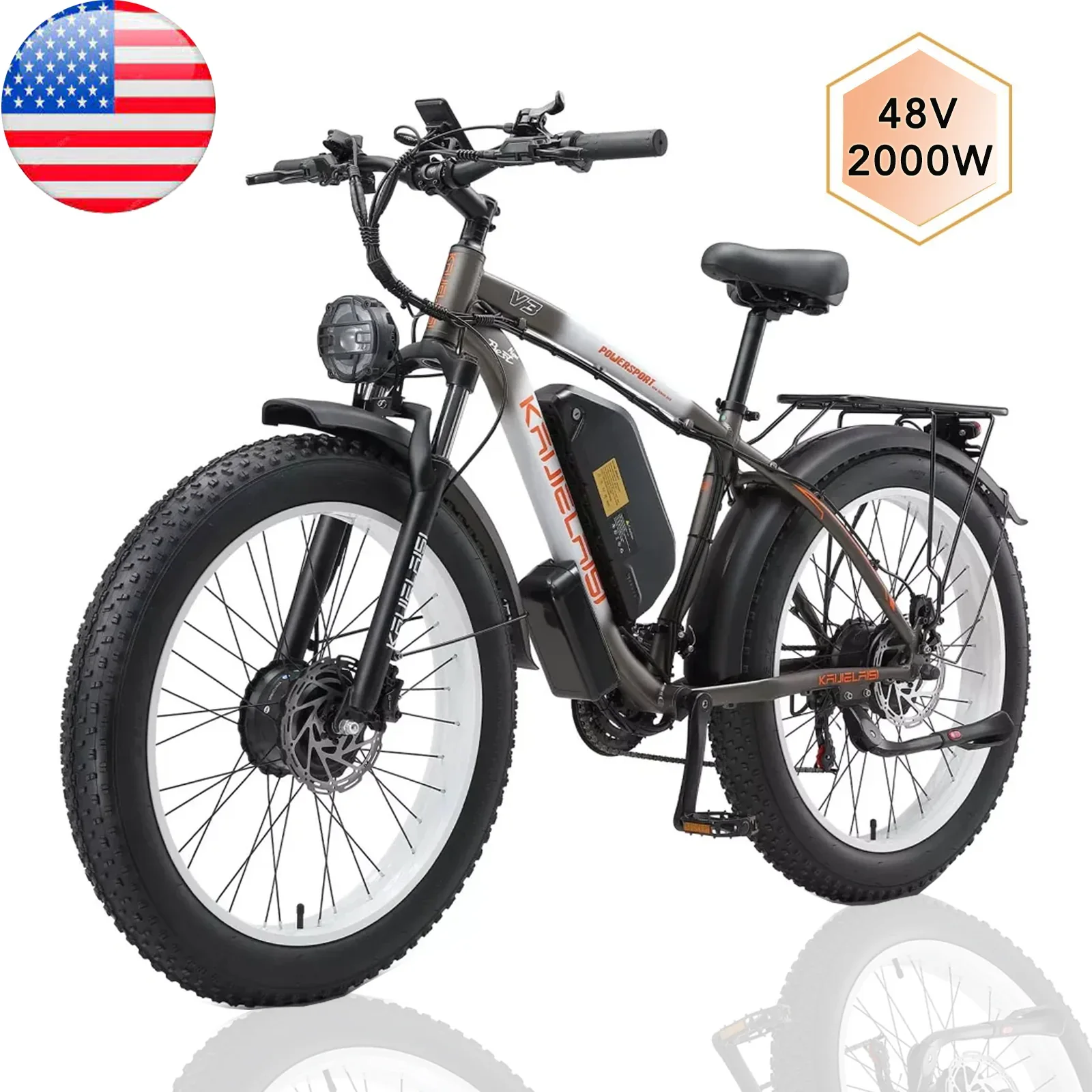 Электропитбайк KETELES Kaijielaisi V3 Dual Motor 2000W Electric Bike (Кетелес Кэййиелэйси В3 Дуал Мотор 2000В Электрик Байк), фото модели
