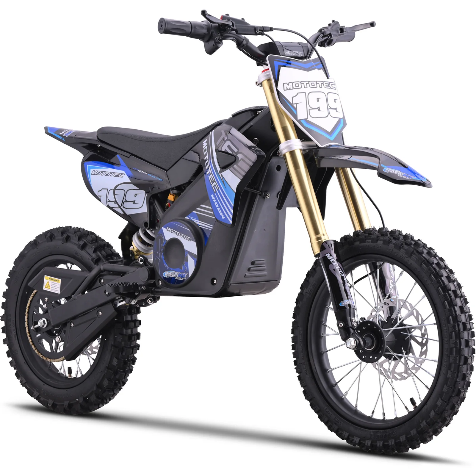 Детский MotoTec 48v 1800w Pro Electric Dirt Bike Lithium (Мототек 48в 1800в Про Электрик Дёрт Байк Литиум), фото модели